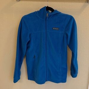 Columbia Kids Blue Fleece hoodie Jacket sz L (14/16)